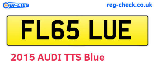 FL65LUE are the vehicle registration plates.