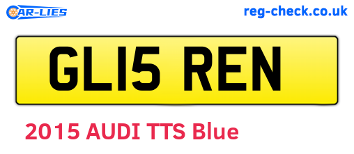 GL15REN are the vehicle registration plates.