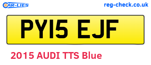 PY15EJF are the vehicle registration plates.