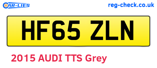 HF65ZLN are the vehicle registration plates.