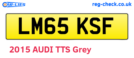 LM65KSF are the vehicle registration plates.