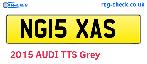 NG15XAS are the vehicle registration plates.