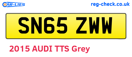 SN65ZWW are the vehicle registration plates.