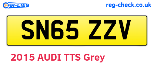 SN65ZZV are the vehicle registration plates.