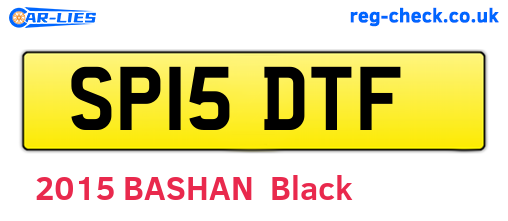SP15DTF are the vehicle registration plates.