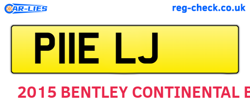 P11ELJ are the vehicle registration plates.