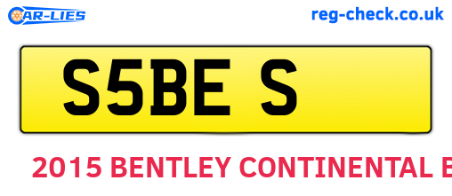 S5BES are the vehicle registration plates.