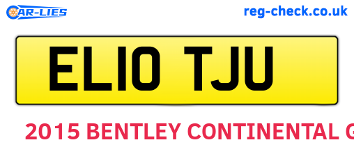 EL10TJU are the vehicle registration plates.