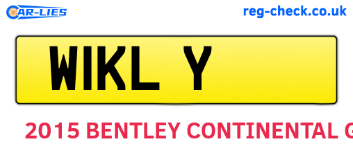 W1KLY are the vehicle registration plates.