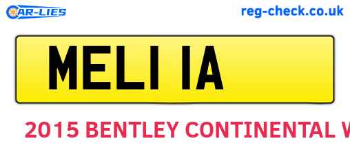 MEL11A are the vehicle registration plates.