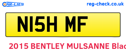 N15HMF are the vehicle registration plates.
