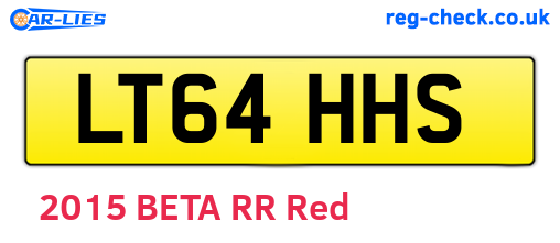 LT64HHS are the vehicle registration plates.