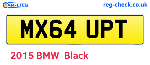 MX64UPT are the vehicle registration plates.