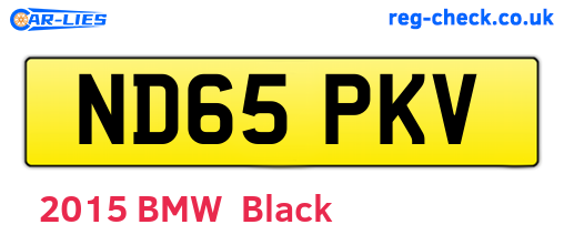 ND65PKV are the vehicle registration plates.