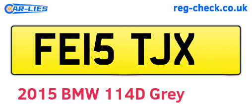 FE15TJX are the vehicle registration plates.