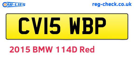 CV15WBP are the vehicle registration plates.