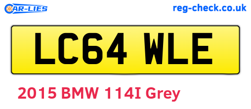 LC64WLE are the vehicle registration plates.