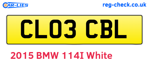 CL03CBL are the vehicle registration plates.