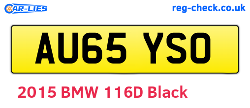 AU65YSO are the vehicle registration plates.