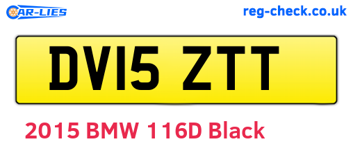 DV15ZTT are the vehicle registration plates.