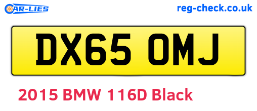 DX65OMJ are the vehicle registration plates.