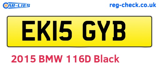EK15GYB are the vehicle registration plates.