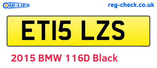ET15LZS are the vehicle registration plates.