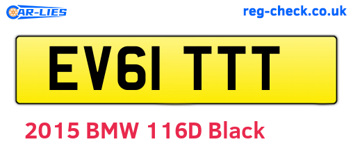 EV61TTT are the vehicle registration plates.