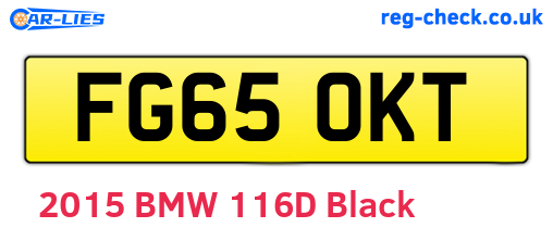 FG65OKT are the vehicle registration plates.