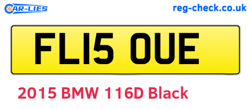 FL15OUE are the vehicle registration plates.