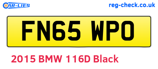 FN65WPO are the vehicle registration plates.