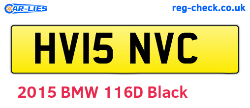 HV15NVC are the vehicle registration plates.