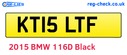 KT15LTF are the vehicle registration plates.