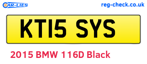 KT15SYS are the vehicle registration plates.