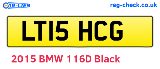 LT15HCG are the vehicle registration plates.