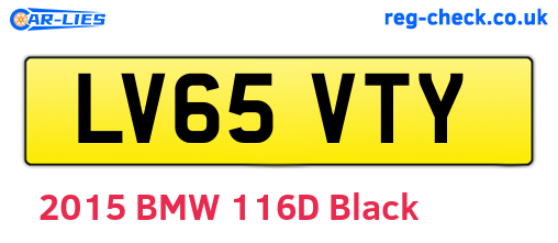 LV65VTY are the vehicle registration plates.