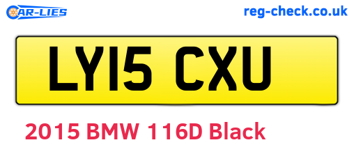 LY15CXU are the vehicle registration plates.