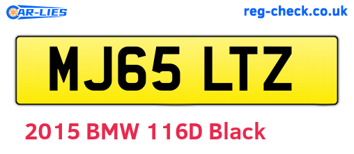 MJ65LTZ are the vehicle registration plates.