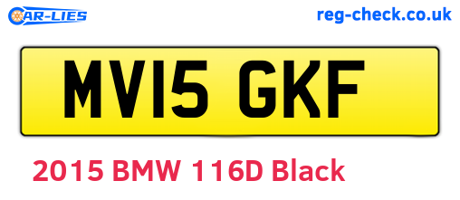 MV15GKF are the vehicle registration plates.