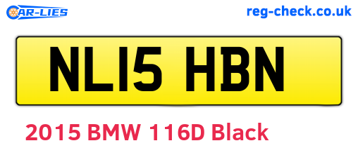 NL15HBN are the vehicle registration plates.