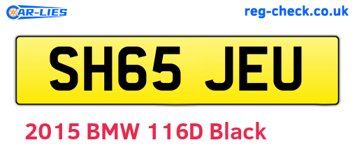 SH65JEU are the vehicle registration plates.