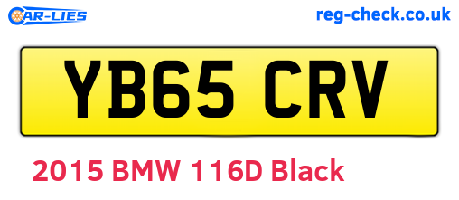 YB65CRV are the vehicle registration plates.