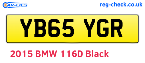 YB65YGR are the vehicle registration plates.