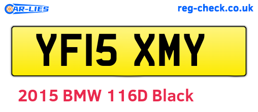 YF15XMY are the vehicle registration plates.