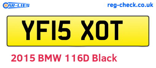 YF15XOT are the vehicle registration plates.