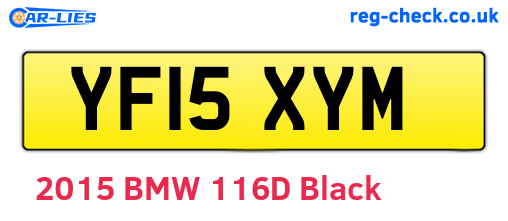 YF15XYM are the vehicle registration plates.