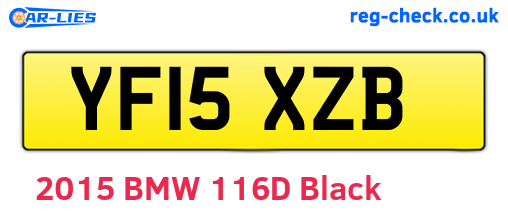 YF15XZB are the vehicle registration plates.