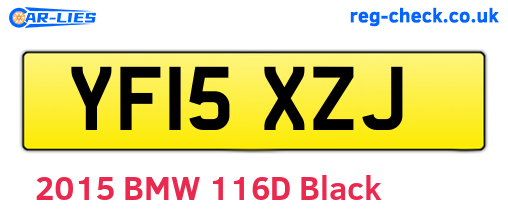 YF15XZJ are the vehicle registration plates.