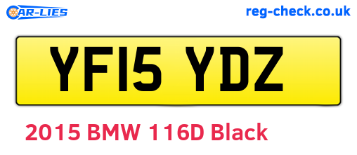 YF15YDZ are the vehicle registration plates.