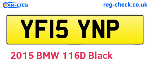 YF15YNP are the vehicle registration plates.